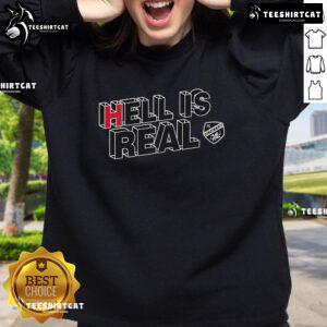 Columbus Sweatshirt featuring 'Top Hell Is Real Coordinates' design, perfect for casual wear and Ohio pride.