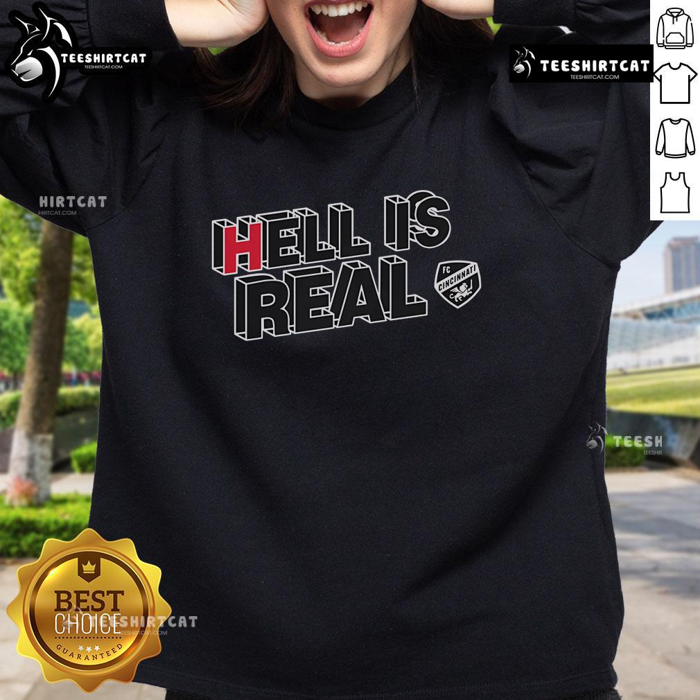 Columbus Sweatshirt featuring 'Top Hell Is Real Coordinates' design, perfect for casual wear and Ohio pride.