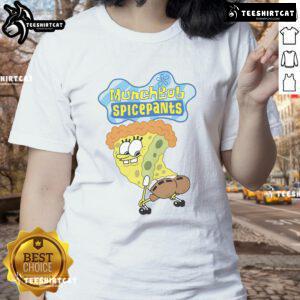 Funny MunchBob SpicePants Spongebob Squarepants ladies tee featuring vibrant colors and playful design, perfect for fans.