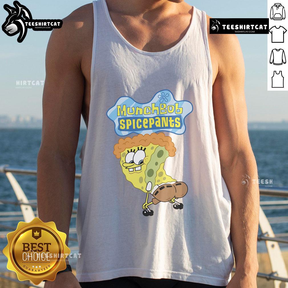 Funny MunchBob SpicePants tank top featuring SpongeBob SquarePants design, perfect for fans of the animated series.