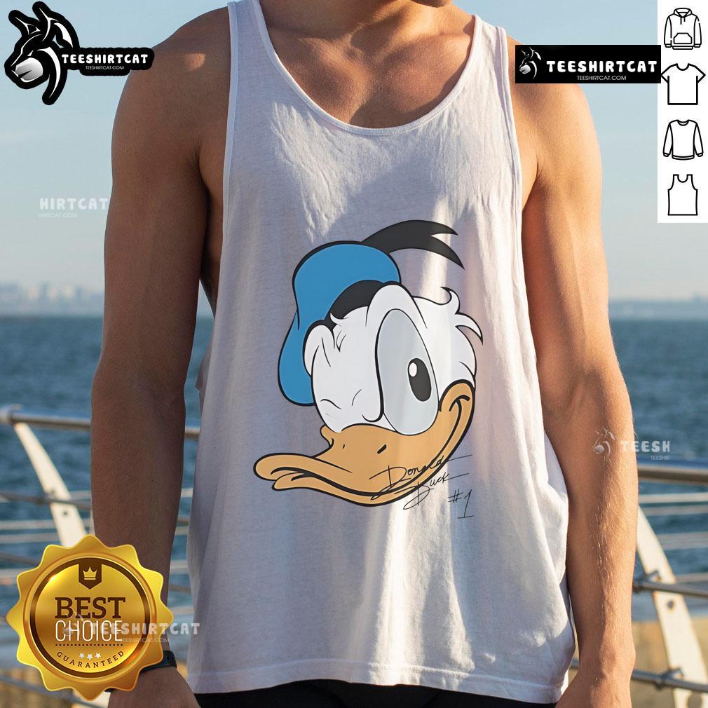 Good Donald Duck Disney big face tank top featuring a vibrant graphic of Donald Duck on a stylish shirt.