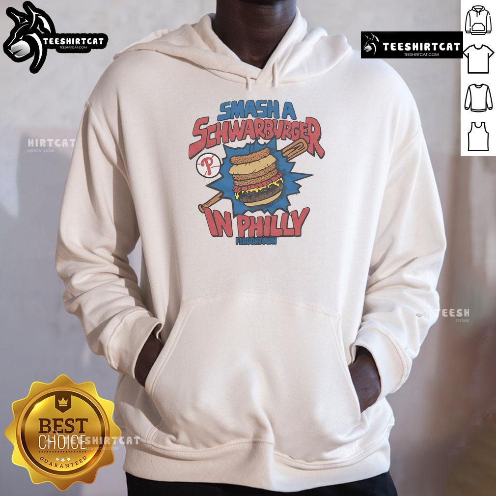 Good MLB X Flavortown Philadelphia Phillies Smash A Schwarburger hoodie featuring vibrant team colors and unique design.