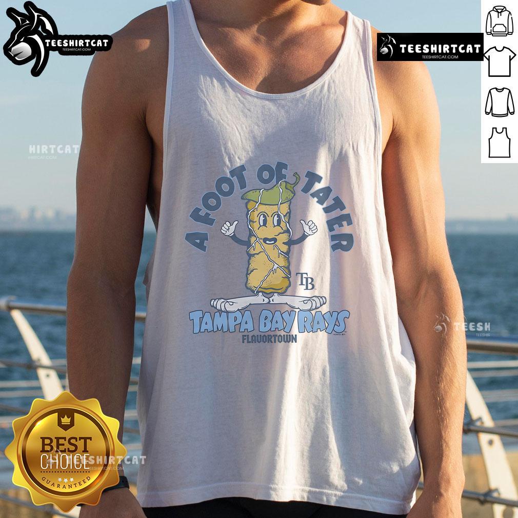 Good MLB X Flavortown Tampa Bay Rays tank top featuring a fun tater graphic, perfect for baseball fans and summer wear.