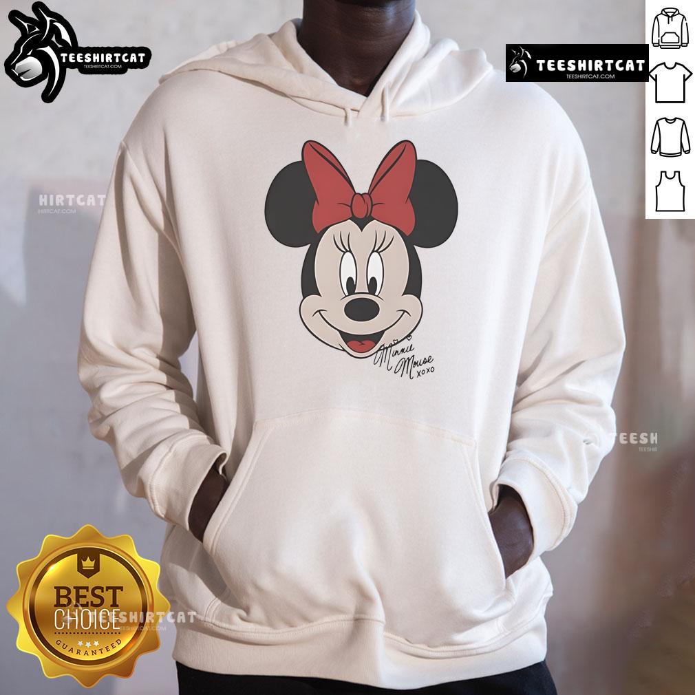 Good Minnie Mouse Disney big face hoodie featuring vibrant colors and a playful design, perfect for Disney fans.