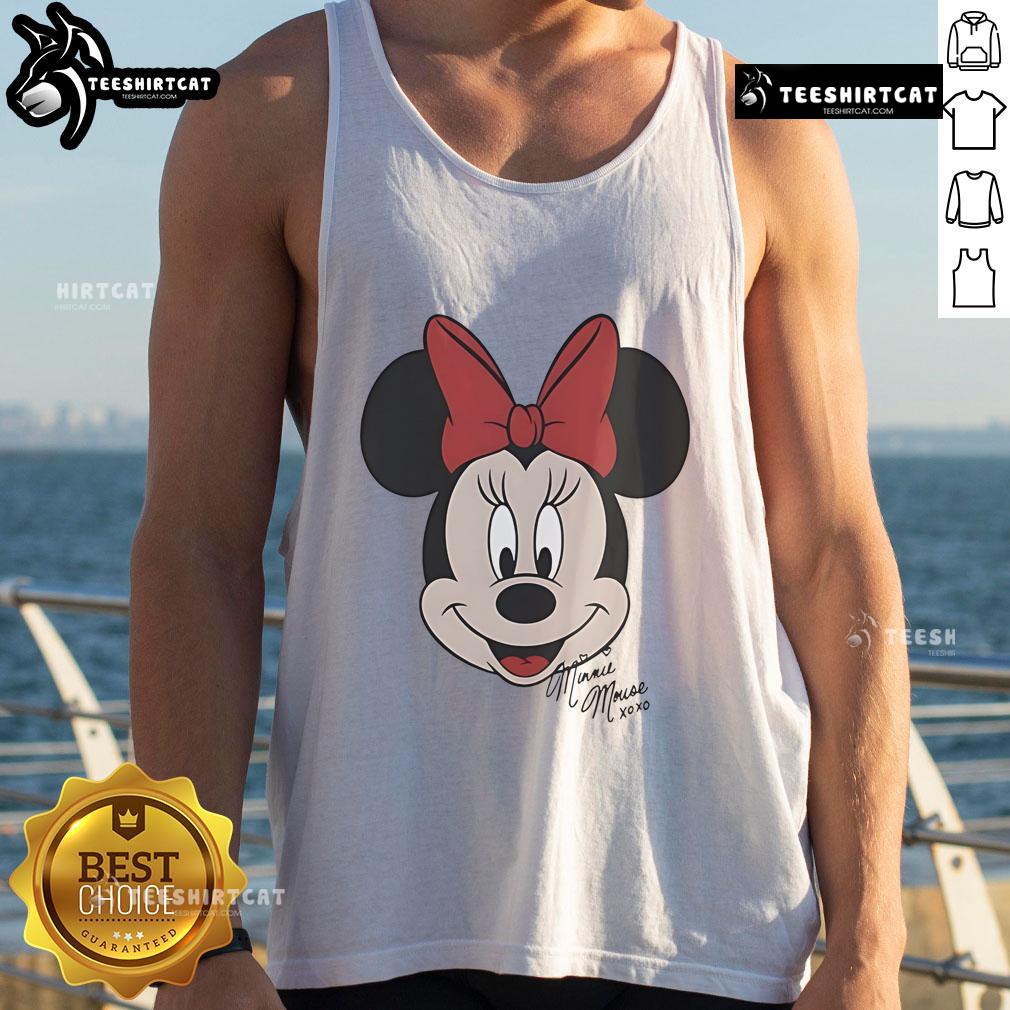 Good Minnie Mouse Disney big face tank top featuring a vibrant design perfect for fans of Disney apparel.