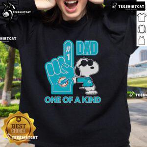 Unique Good Snoopy Miami Dolphins sweatshirt for dads, featuring a playful design perfect for fans and casual wear.