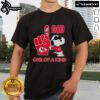 Good Snoopy Tampa Bay Buccaneers Dad One Of A Kind T-Shirt featuring Snoopy in Bucs gear, perfect gift for football fans.