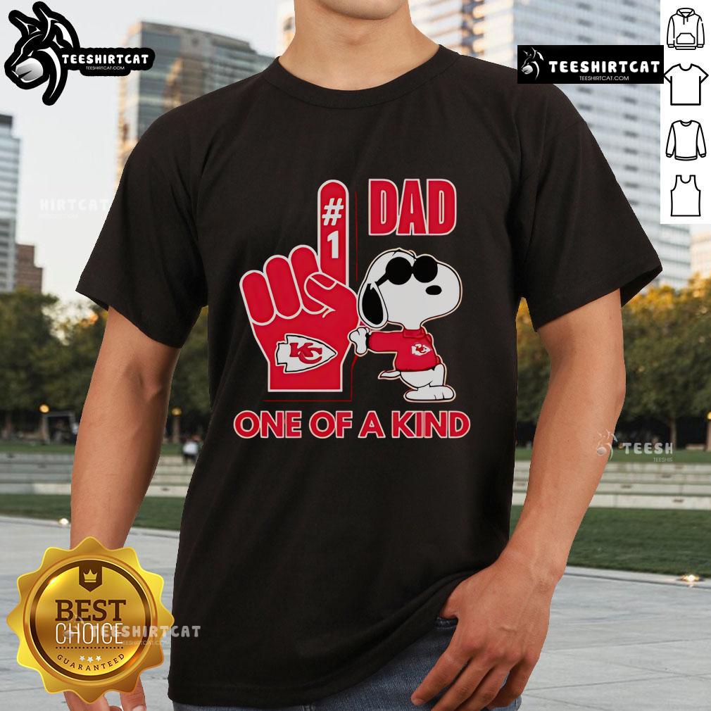 Good Snoopy Tampa Bay Buccaneers Dad One Of A Kind T-Shirt featuring Snoopy in Bucs gear, perfect gift for football fans.