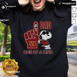 Good Snoopy Washington Commanders 1 DAD sweatshirt featuring a unique design for fans and fathers.