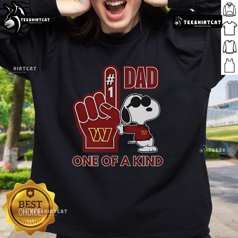 Good Snoopy Washington Commanders 1 DAD sweatshirt featuring a unique design for fans and fathers.