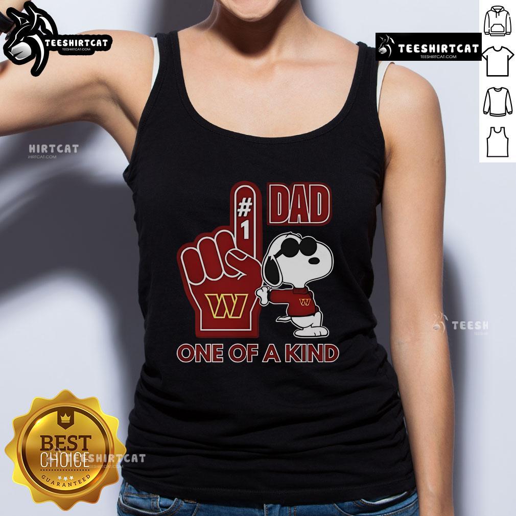Alt Text: Unique Good Snoopy Washington Commanders tank top for dads, featuring a fun design and vibrant colors. Perfect for fans!