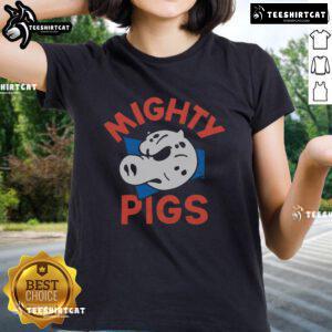 Alt Text: Good The Simpsons Springfield Mighty Pigs ladies tee featuring vibrant graphics and a comfortable fit for fans.