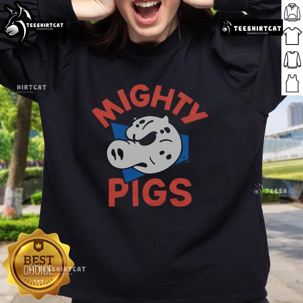 Alt Text: Cozy Good The Simpsons Springfield Mighty Pigs sweatshirt featuring vibrant graphics for fans of the iconic series.
