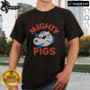 Alt Text: Good The Simpsons Springfield Mighty Pigs T-Shirt featuring colorful graphics of iconic characters from the show.