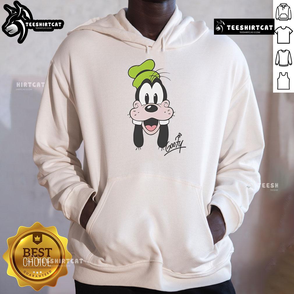 Goofy Disney big face hoodie featuring vibrant colors and playful design, perfect for Disney fans and cozy casual wear.