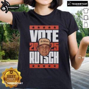 Adley Rutschman 2025 Vote Ladies Tee featuring a stylish design and vibrant colors for fans and supporters.