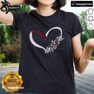 Atlanta Falcons NFL ladies tee featuring a playful 'Nice Butterflies in My Stomach' design for passionate fans.