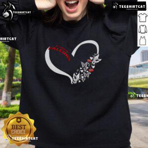Cozy Atlanta Falcons NFL sweatshirt featuring 'Nice Butterflies In My Stomach' design, perfect for game day wear.