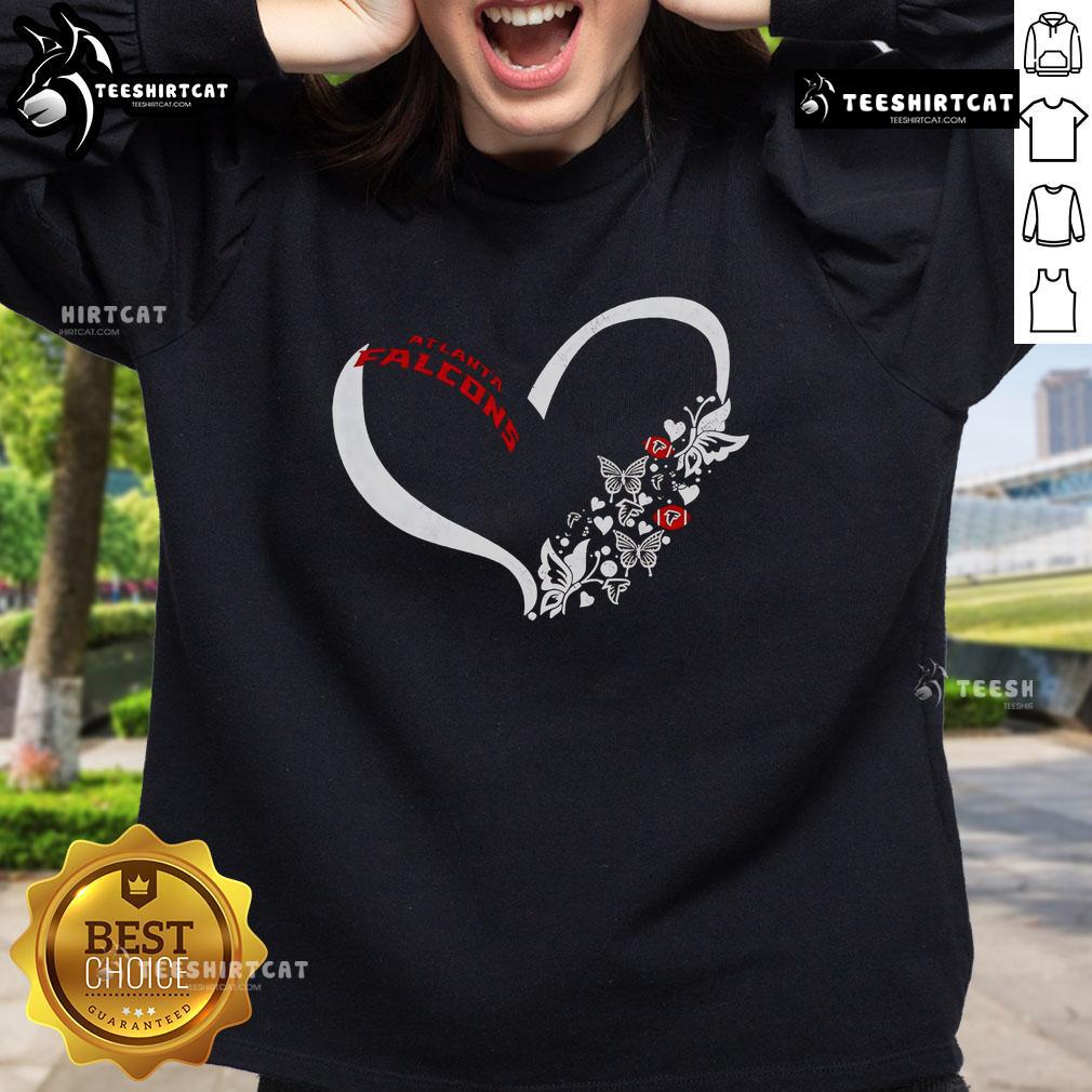 Cozy Atlanta Falcons NFL sweatshirt featuring 'Nice Butterflies In My Stomach' design, perfect for game day wear.