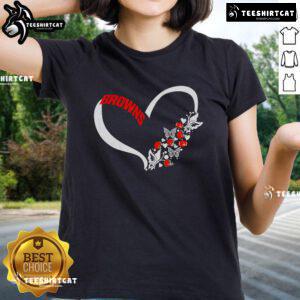 Womens Cleveland Browns NFL tee featuring 'Nice Butterflies In My Stomach' design for fans and supporters.
