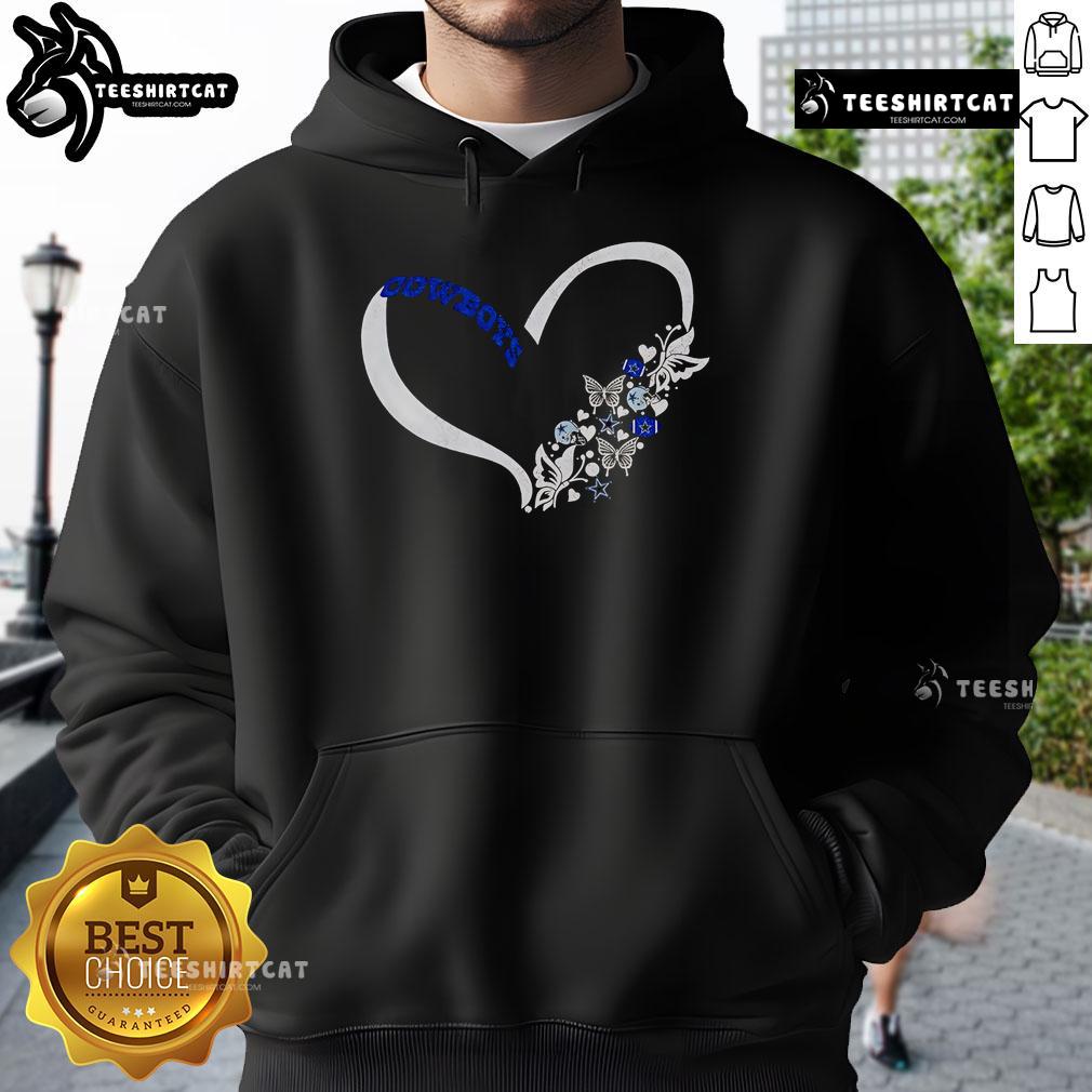 Cozy Dallas Cowboys NFL hoodie with 'Nice Butterflies in My Stomach' design, perfect for fans showcasing team spirit.
