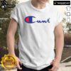 Alt Text: Nice Champion Cunt Logo T-Shirt featuring bold logo design, perfect for casual wear and street style enthusiasts.
