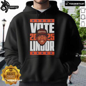 Nice Francisco Lindor 2025 Vote Hoodie featuring vibrant graphics promoting Lindors campaign for 2025.