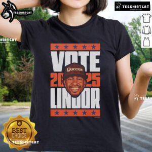 Nice Francisco Lindor 2025 Vote Ladies Tee featuring a stylish design perfect for baseball fans and supporters.