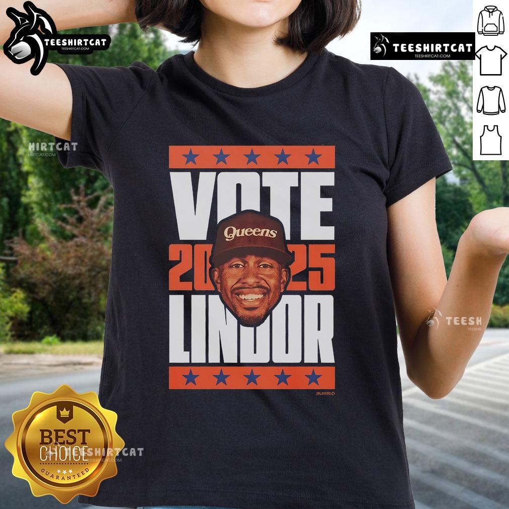 Nice Francisco Lindor 2025 Vote Ladies Tee featuring a stylish design perfect for baseball fans and supporters.