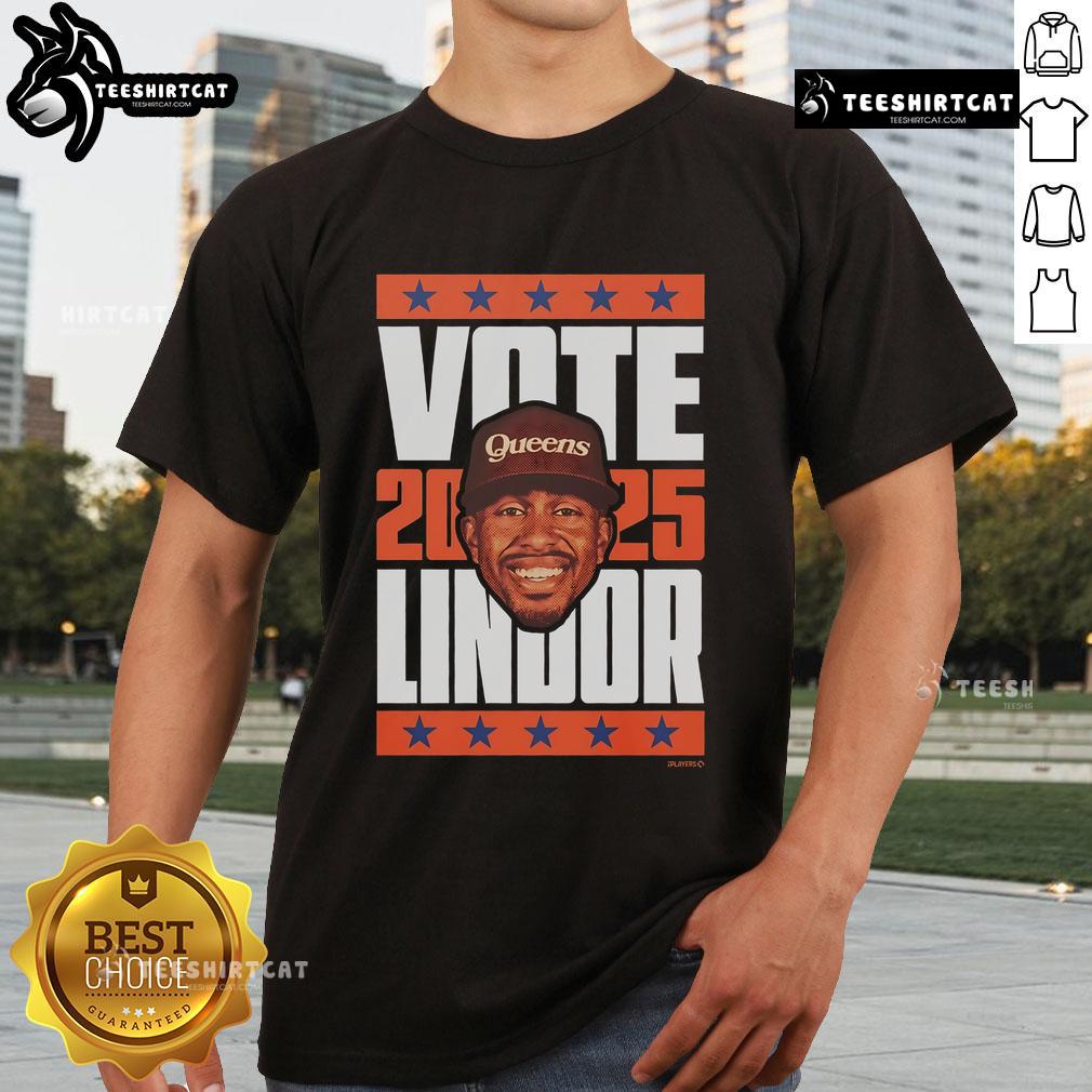 Nice Francisco Lindor 2025 Vote T-Shirt featuring bold graphics, perfect for baseball fans and supporters of Lindor.