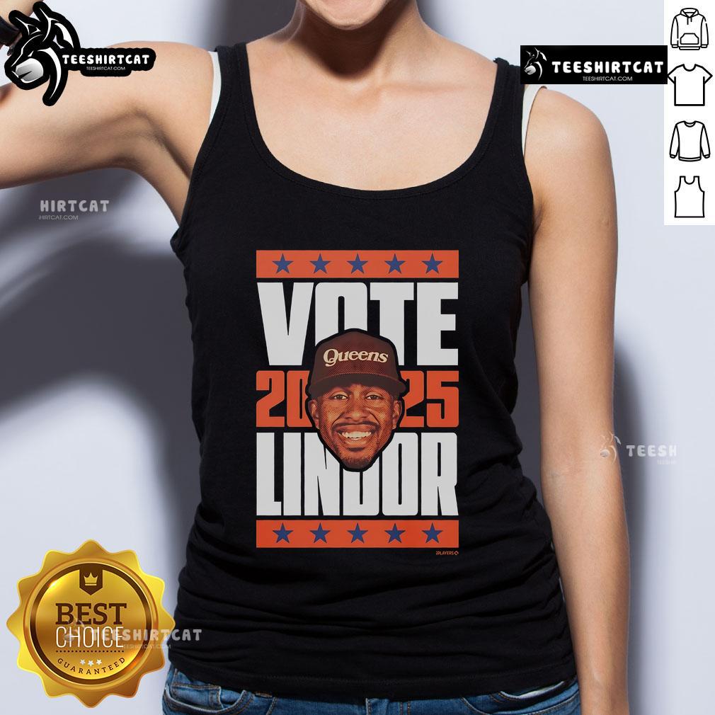 Nice Francisco Lindor 2025 Vote Tank Top featuring vibrant design and bold text promoting the upcoming election.