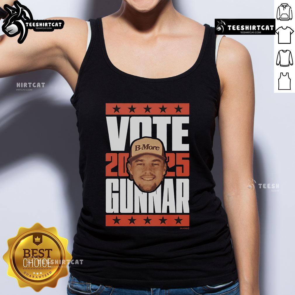 Nice Gunnar Henderson 2025 Vote Tank Top featuring vibrant design, perfect for fans supporting the baseball star.