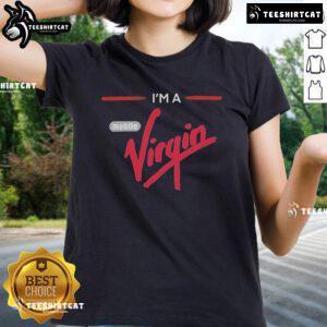 Nice I'm A Mobile Virgin Ladies Tee featuring a playful design perfect for casual wear and showcasing mobile-themed humor.