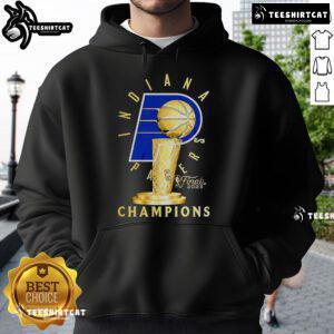 2025 NBA Finals Champions limited hoodie featuring Nice Indiana Pacers logo, perfect for fans celebrating the victory.