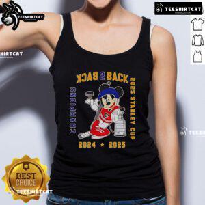 Nice Mickey Florida Panthers Back-to-Back 2025 Stanley Cup Champions tank top featuring vibrant team graphics.