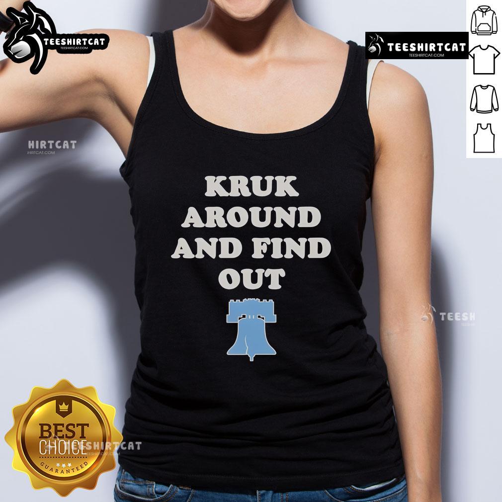 Nice Philadelphia Phillies Kruk Around and Find Out tank top design featuring vibrant colors and sporty graphics.