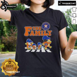 Nice The Family Bluey Houston Astros Abbey Road Ladies Tee featuring playful design and vibrant colors for fans.