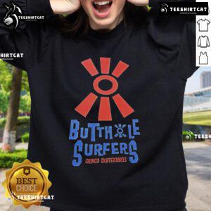 Official Butthole Surfers Gringo Skateboards Super Sweatshirt featuring vibrant graphics and a cozy fit for fans.