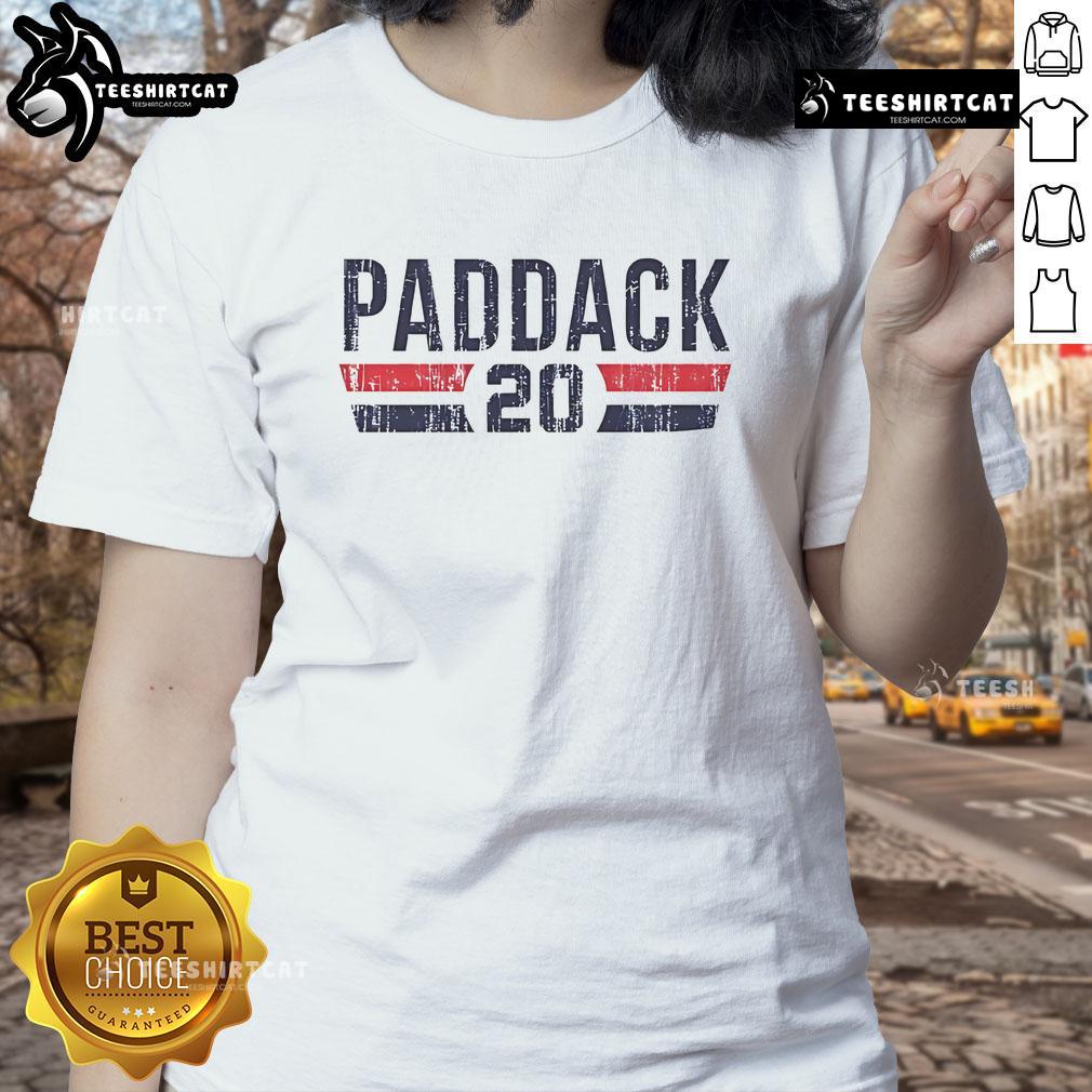 Vintage ladies tee featuring Official Chris Paddack 20 Minnesota font design, perfect for baseball fans and casual wear.