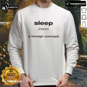 Official Connor Tomlinson Sleep A Foreign Concept Sweatshirt in stylish design, perfect for casual wear and comfort.