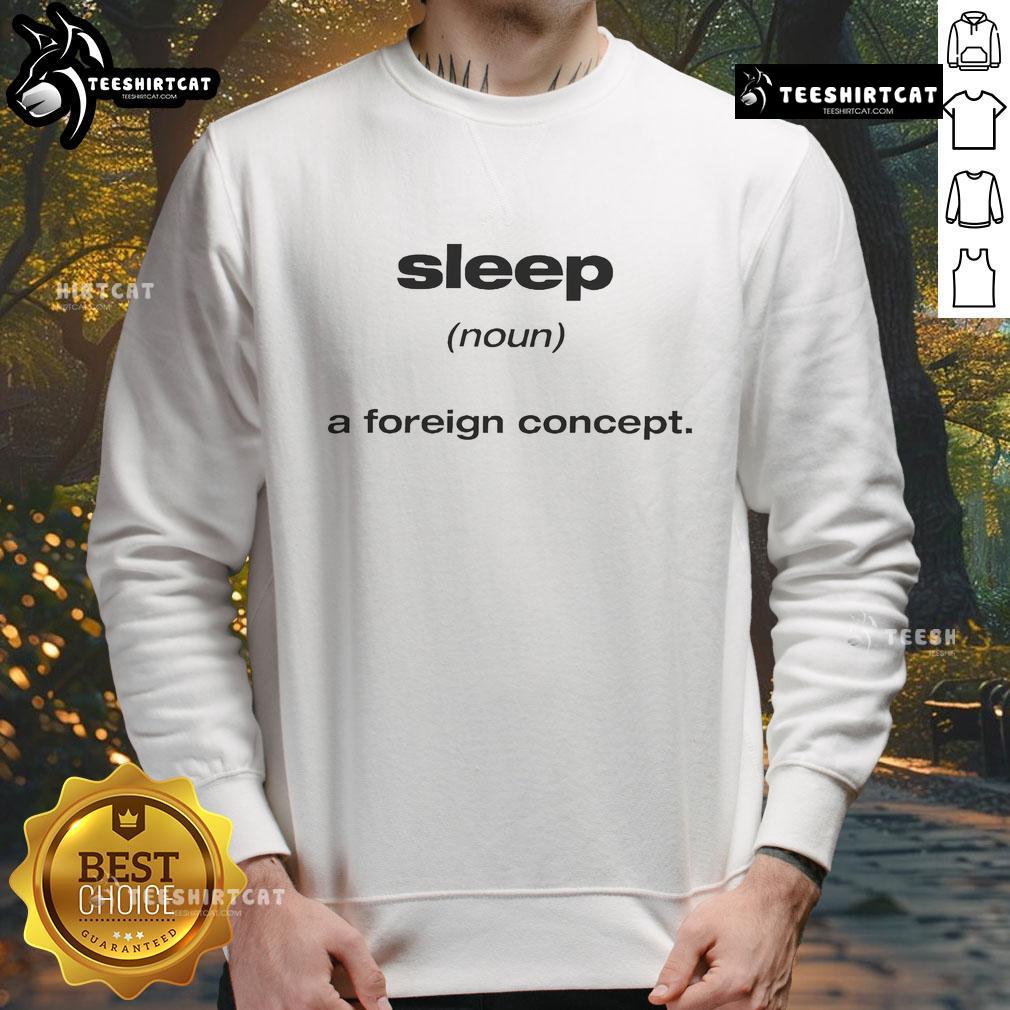Official Connor Tomlinson Sleep A Foreign Concept Sweatshirt in stylish design, perfect for casual wear and comfort.