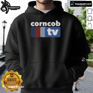 Official Corncob TV Hoodie featuring a vibrant design, perfect for fans and casual wear enthusiasts.
