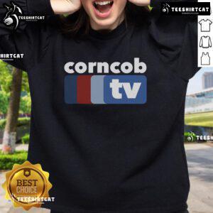 Official Corncob TV sweatshirt in vibrant colors, showcasing a trendy design perfect for fans and casual wear.