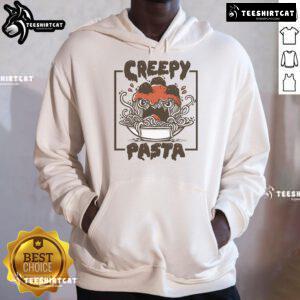 Official Creepy Pasta Funny Pasta Hoodie featuring a playful design perfect for fans of horror and humor. Stylish and comfortable!