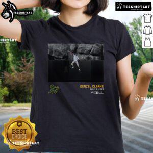 Official Denzel Clarke Athletics Graphic Player Ladies Tee featuring stylish design and comfortable fit for female athletes.