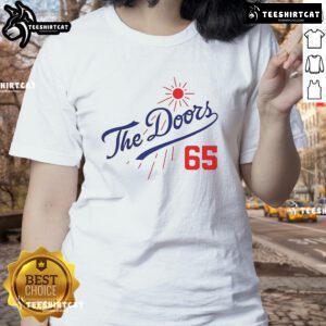 Official LA Dodgers Ladies Tee - Summer Baseball 65, stylish and comfortable for fans supporting their team.