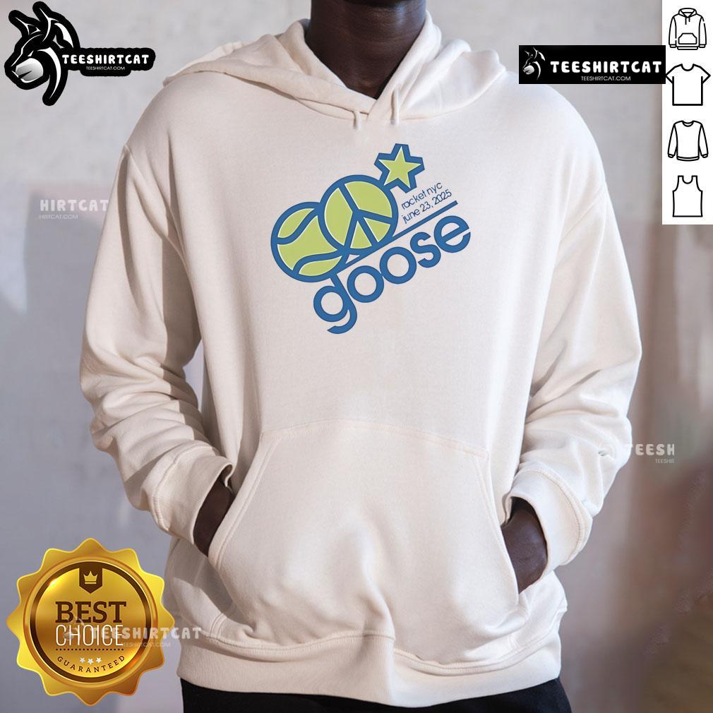 Official Goose Racket NYC June 23, 2025 hoodie featuring a stylish design, perfect for fans and fashion enthusiasts.