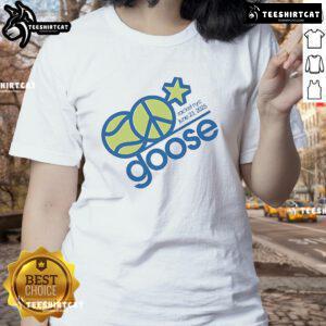 Official Goose Racket NYC June 23, 2025 Ladies Tee featuring stylish design for summer fashion.