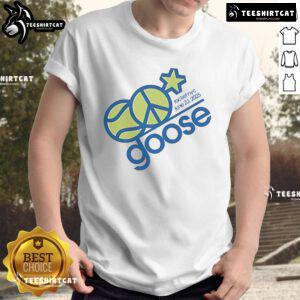 Alt Text: Official Goose Racket NYC June 23 2025 T-Shirt featuring vibrant design and event details for fans.