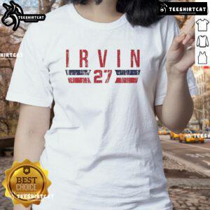 Official Jake Irvin Washington Vintage Ladies Tee featuring a stylish design perfect for fans and casual wear.